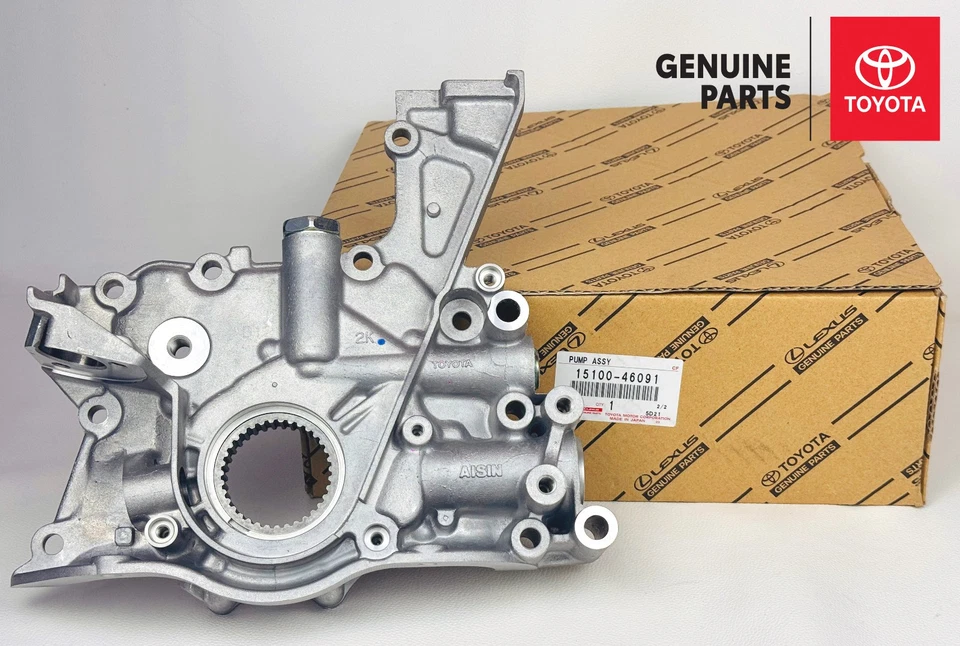 Bomba de aceite genuina Toyota Supra IS300 GS300 JZS160 2JZGE 24 válvulas OEM 15100-46091 Foto 2 de 4