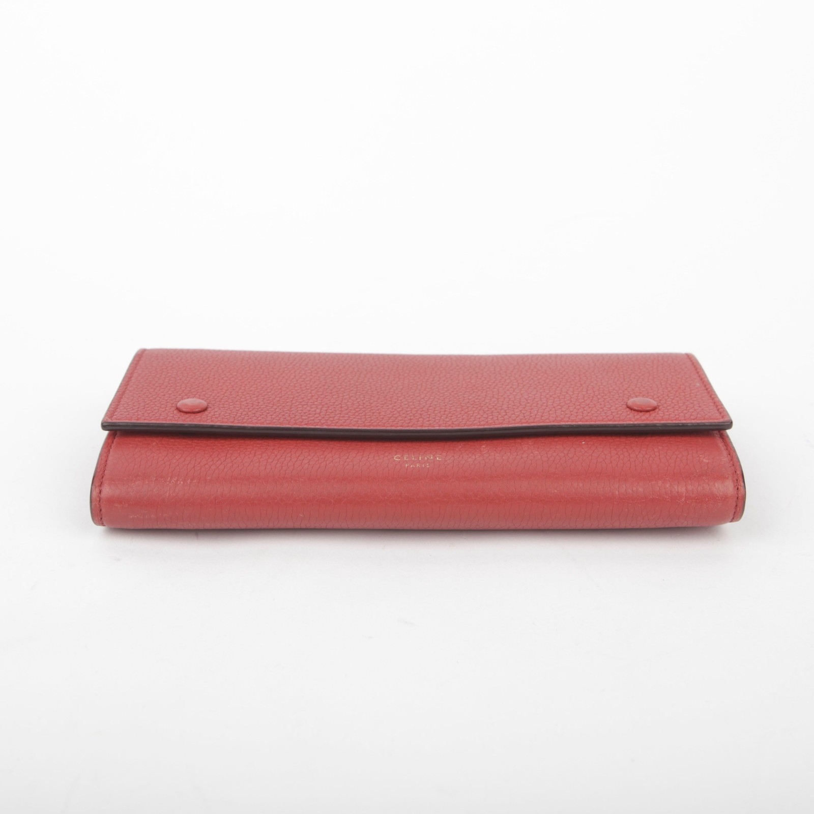 Celine 101673 Red Leather Multifunction Long Wall… - image 7