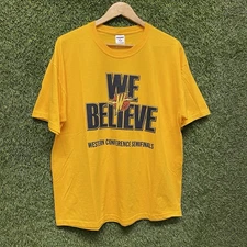 Vintage Golden State Warriors We Believe T-Shirt 2007 NBA Playoffs Mens XL GSW