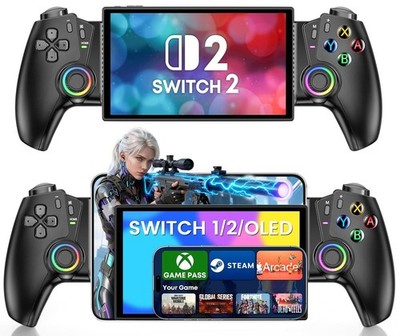 Mobile Gaming Pro Controller for Switch 2/1/OLED & iPhone/Android Hall Effect