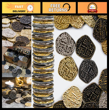 200 Pirate Coins - Gold  Silver Doubloon Replicas for Treasure Hunts  Collecti