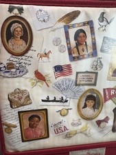 American Girls Collection Book 2003 Hallmark 3 Ring Binder Maroon Red