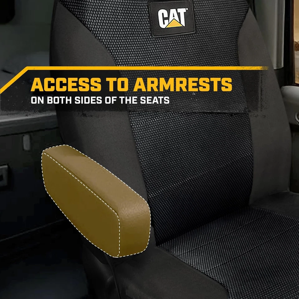 Juego de 2 fundas de asiento de camión semigrandes de malla negra de alta resistencia ajuste universal Foto 4 de 4