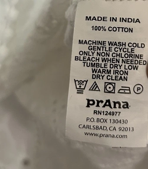 Prana White Eyelet Womens XL Sleeveless Tank Top Tiered Blouse Delicate Romantic - Image 4 of 4