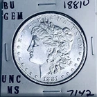 1881 O BU GEM MORGAN SILVER DOLLAR UNC MS+++ U.S. MINT RARE COIN 7142