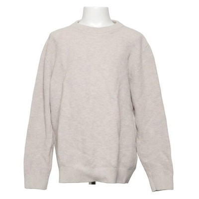H&M, Strickpullover, Größe: 134/140, Beige, Baumwolle, Streifen #tuc