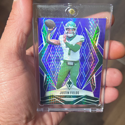 2025 Panini Phoenix Justin Fields New York Jets #107 Purple Hyper /249