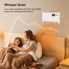 Wall-Mounted Space Heater ECO, Remote Control, LED Display, 3 Oscillation Modes