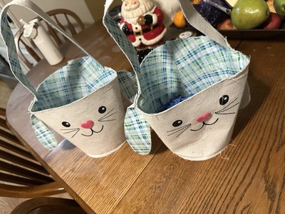 Lot Of 2 Bunny Easter Baskets