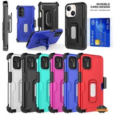 For Gabb Phone 4 Pro Hybrid Wallet w/ Card Slot & Holster Case Cover