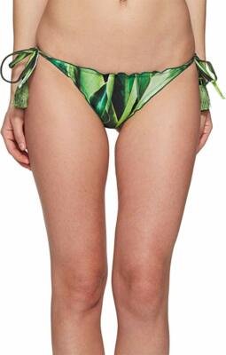 Agua De Coco by Liana Thomaz L4560 Women's Tie Side Bikini Bottom Green  Size S
