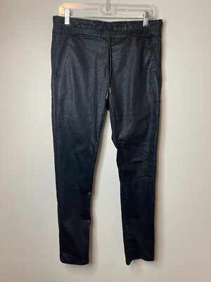 Bevy Flog Shely Pants Black Snake Embossed Drawstring Size 29