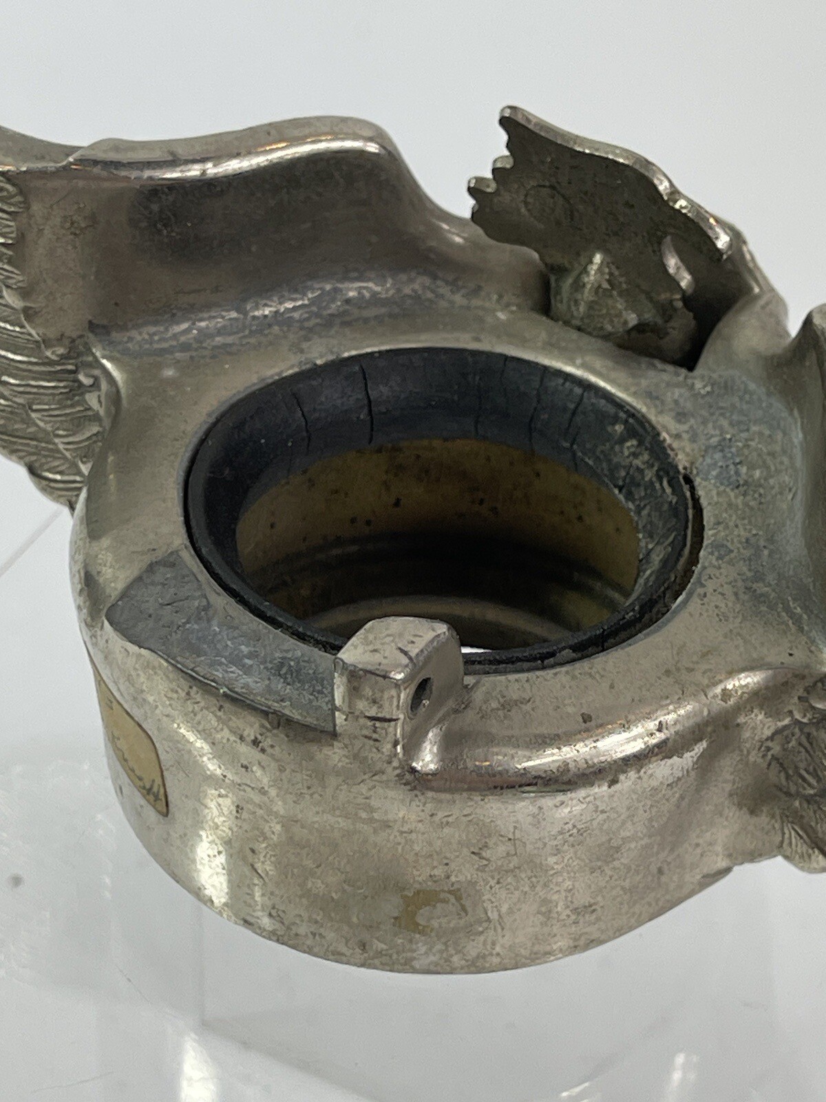 Antique KEYSTONE radiator cap motometer hood ornament metal eagle Heavy