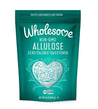 Wholesome Allulose Zero Calorie Granulated Sweetener, No Glycemic Impact, Non GM