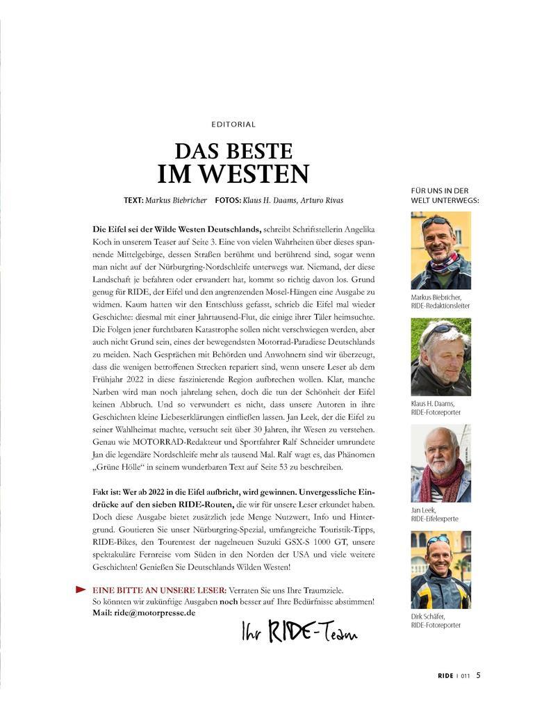 Thumbnail - Ride - Motorrad Unterwegs, No. 11 | 2021 | Deutsch