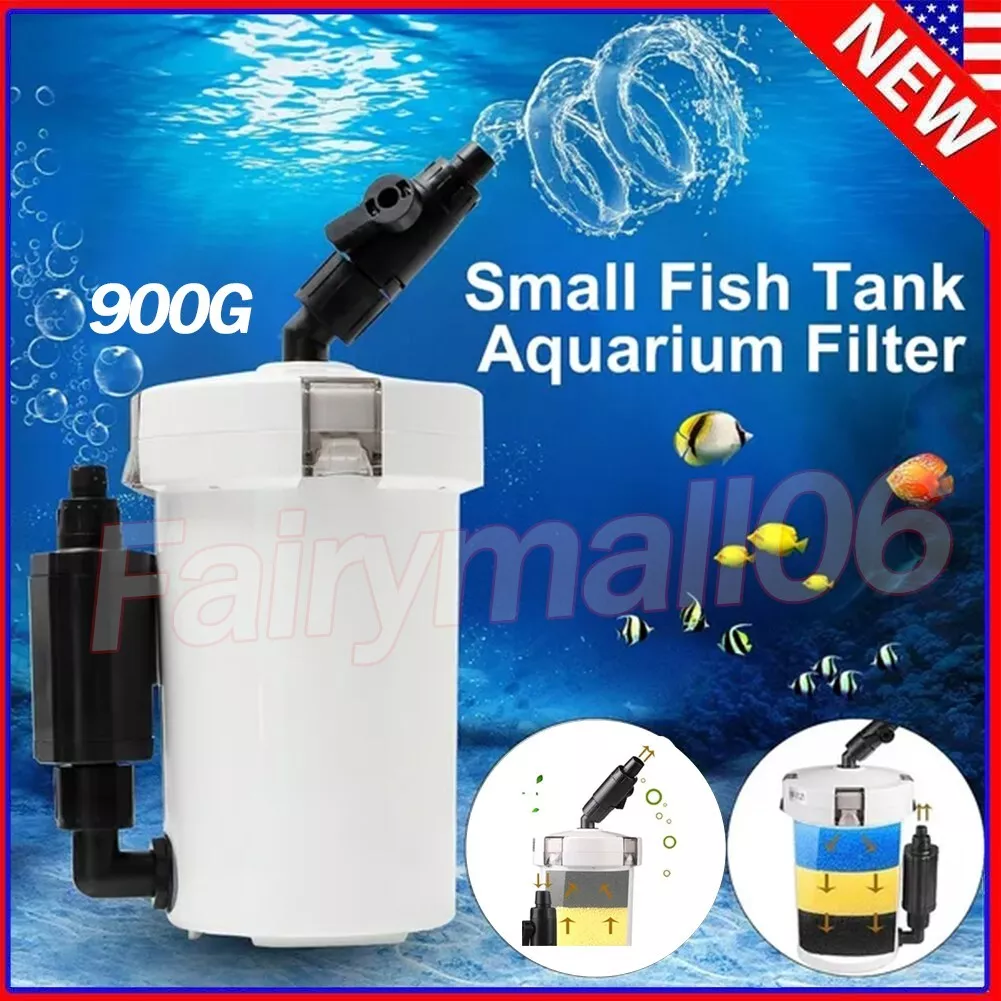 Aquarium Filter Bucket Fish Tank Quiet External Canister w/ Sponge (HW-602)