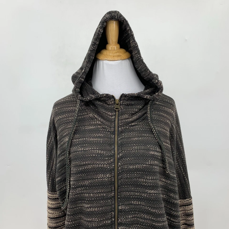 Sudadera con Capucha O'Neill Tejida Para Mujer S Pequeña Rayas Cremallera Completa Boho Surf Colores Contrastes Foto 3 de 4