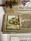 Civil War 150th Anniversary set with bullet, stamp and commemorative quarter COA — photo 8