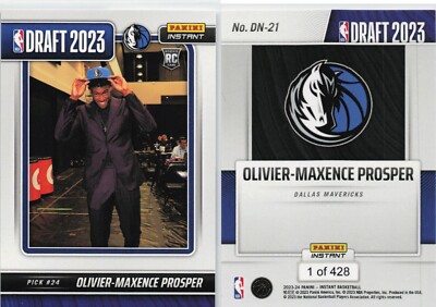 23/24 2023 Panini Instant NBA Draft Night #21 Olivier-Maxence Prosper /428