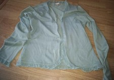 Ladies Phase Eight Pale Green Frilly Edge Cardigan Size 12 - Used