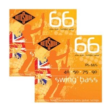 2-Pack Rotosound RS66S Swing 66 Stainless Steel Short Bass Guitar Strings 40-90