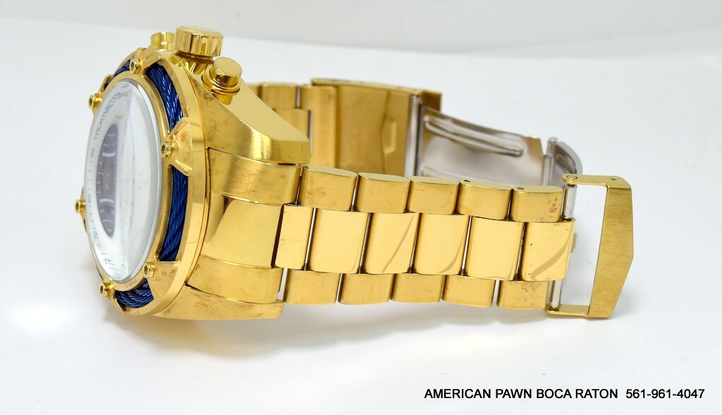 Invicta Bolt Chronograph Gold Tone Date Quartz 52mm Watch Model