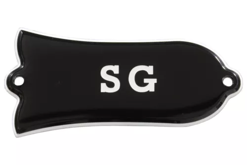 Engraved "SG" Truss Rod Cover for Gibson Guitars 2ply B/W
