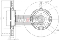 2X Maxgear 19-3210 Bremsscheibe FüR Audi