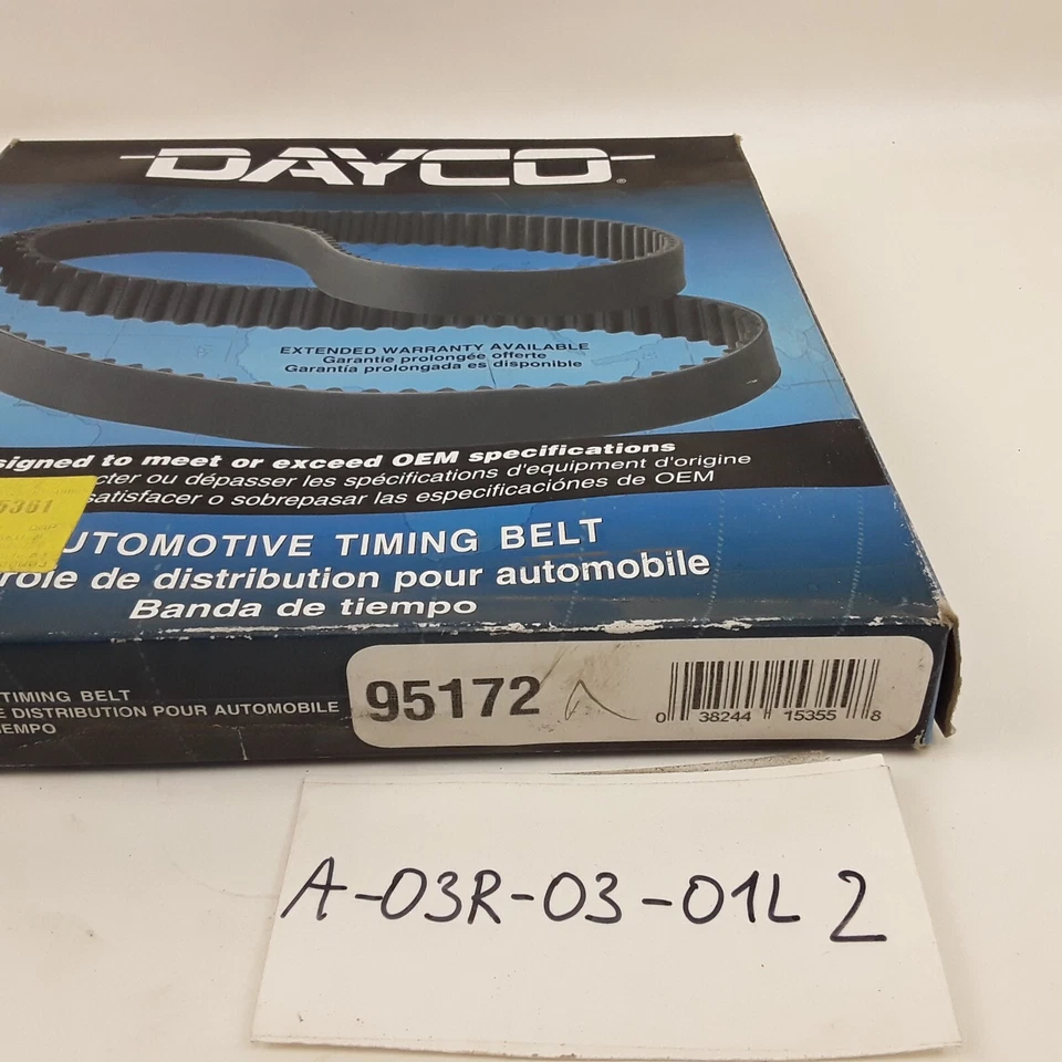 Correa de distribución del motor Dayco 95172 para Subaru Legacy Impreza (1990 1991 1992-1998) Foto 3 de 3