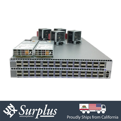 48 Port 100GbE QSFP28 Arista 2U Ethernet Switch F2B Dual PSU | 8x 40GbE QSFP+