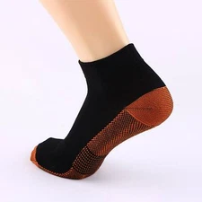 Copper Compression Ankle Socks Foot Heel Sleeve Arthritis Pain Relief Support US