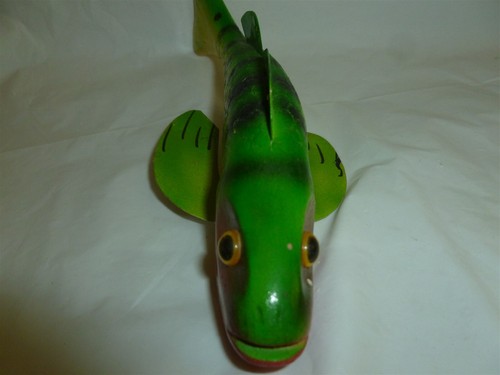 7-1/2 Inch Wood Unsigned (Irving Rubitschung?) Glass Eyed Ice Decoy Lot E-223 - Picture 5 of 11