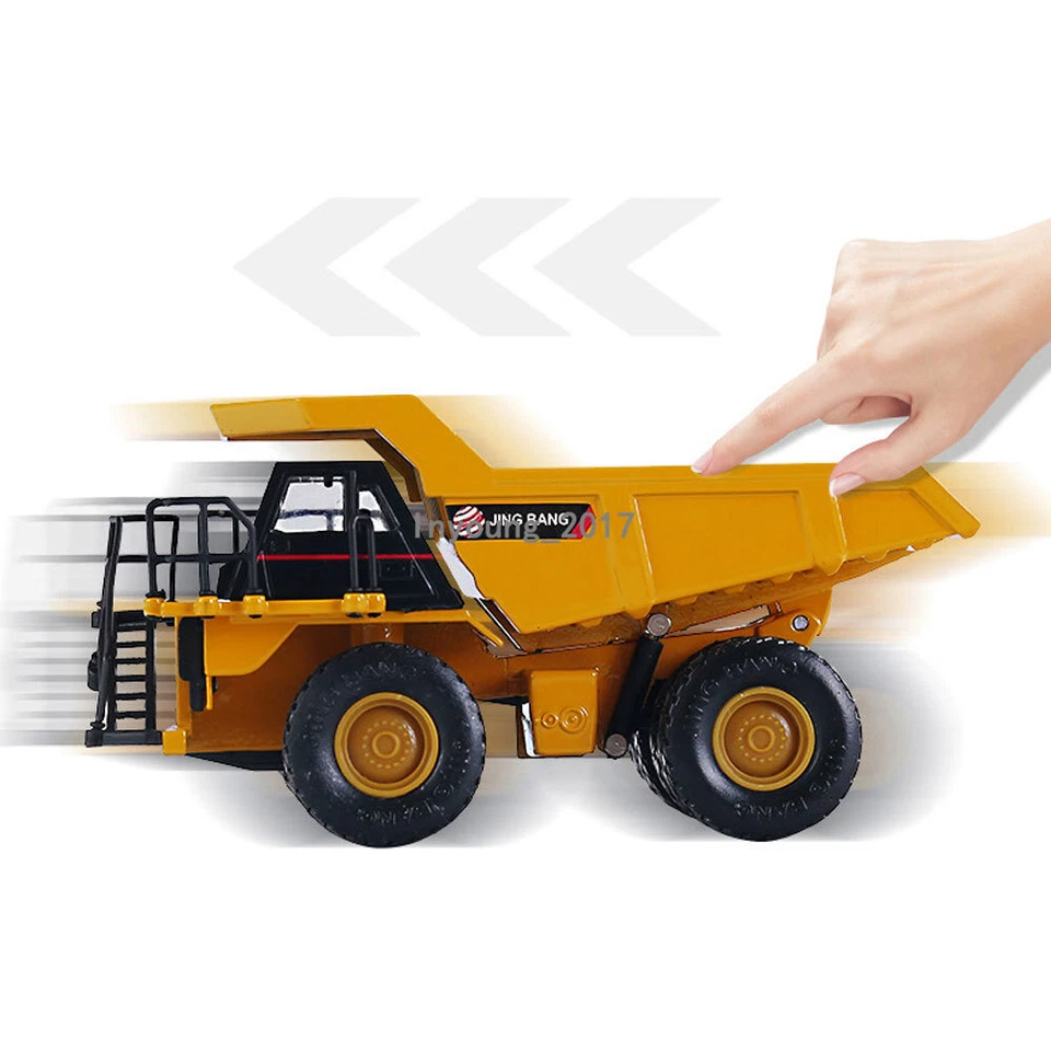 1:80 Dump Truck Toy Model Metal Diecast Construction Vehicle Toy Trucks Yellow - Image 4 of 4