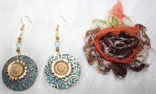 Boho Sunflower Earrings Fashion Vintage Drop Dangle Earrings Women's Jewelry NWT