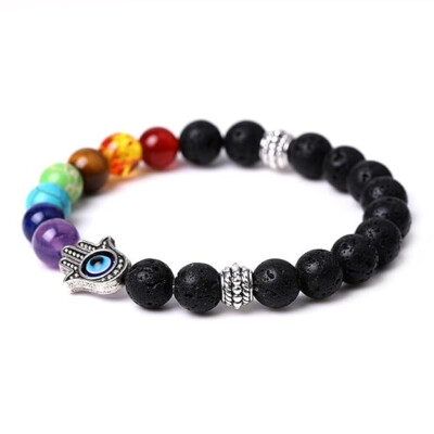Triple Protection 7 Chakra Natural Beads Bracelet - Harness the Power of Chakras
