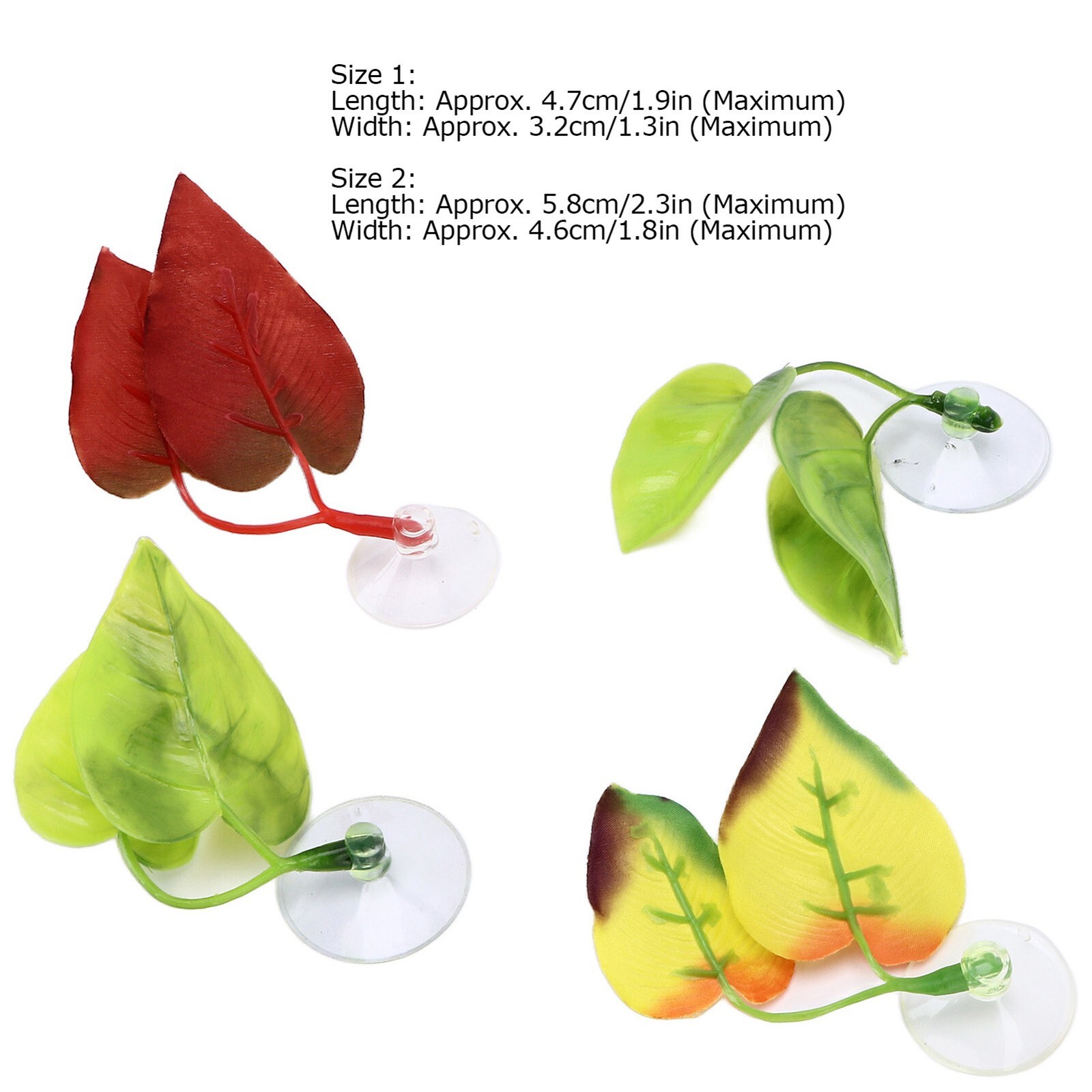 4pcs Betta Fish Leaf Double Design Lightweight and Realistic Resting Spot with
