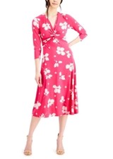 Nine West Printed Twist-Front Midi Dress - Macy's SIZE  L 
