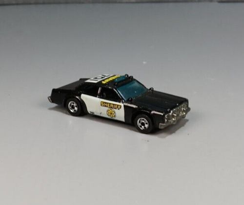 Vintage 1977 Hot Wheels Black Dodge Monaco Sheriff Car 701 Loose - Picture 2 of 5