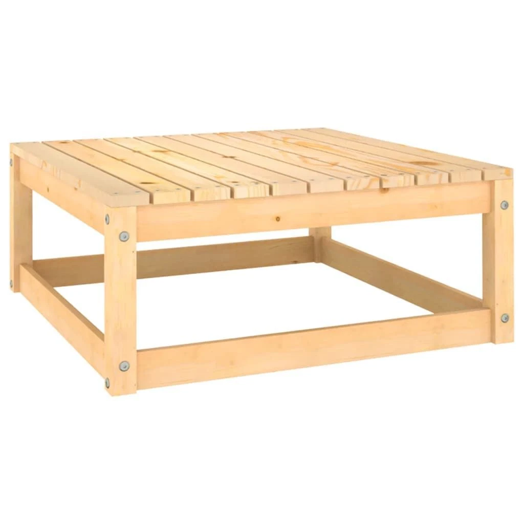 Wooden Garden Footstool Outdoor Ottoman Seat Furniture Solid
