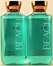 QTY 2 - Bath Body Works AT THE BEACH Hair Face Body Wash Shower Gel 10oz