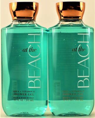QTY 2 - Bath & Body Works AT THE BEACH Hair Face Body Wash Shower Gel 10oz