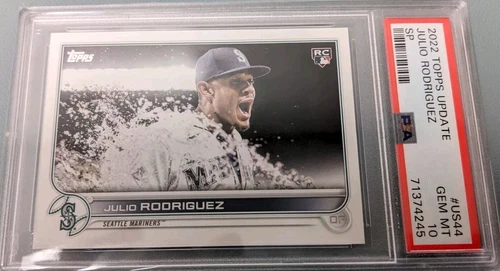 2022 Topps Update RC SP Image Variation Julio Rodriguez #US44 PSA 10 Rookie Card
