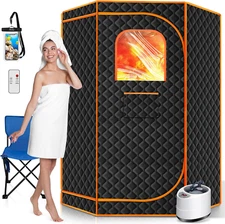Portable Steam Sauna for Home, Portable Sauna Box Full Body for Home with 9 Adju
