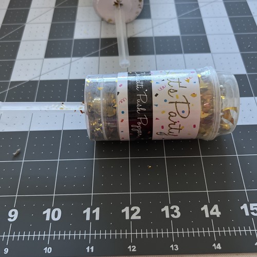 4 Confetti Popper Gold party favor push up wedding birthday Or Party - Picture 4 of 6