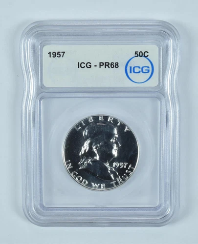 1957 Franklin Half Dollar PR68 ICG