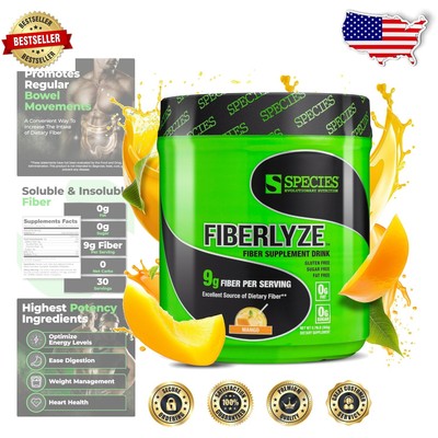 Fiberlyze Mango Fiber Supplement - Powerful Psyllium Digestive Support, 30 Se...