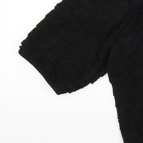 Per Una Womens Black Mock Neck Polyester Blend Wrap Jumper Size 16 - 第 12/12 張圖片