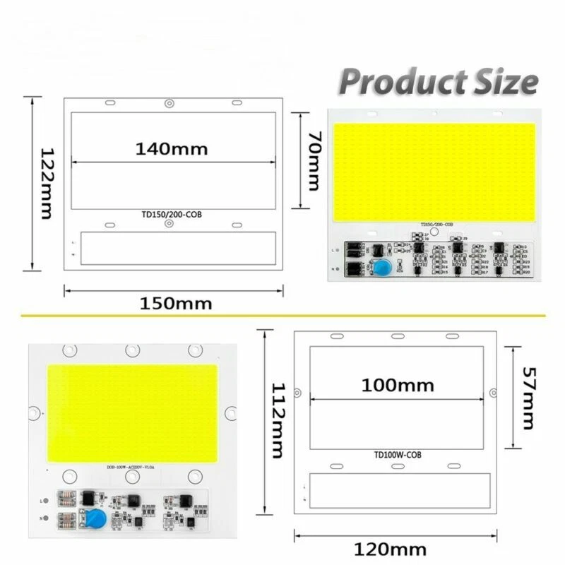 LED 150W COB Flip Chip Matrix Smart IC Waterproof White Warm Cool Full Spectrum - Image 3 of 4