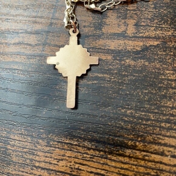 Local Eclectic Multi Layer Cross Necklace - image 3