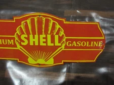 Porcelain Shell Gasoline Enamel Metal Sign Plate Size  24" x 10" Inches